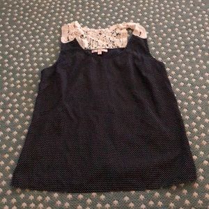Skies Are Blue Tank with Lace Detail